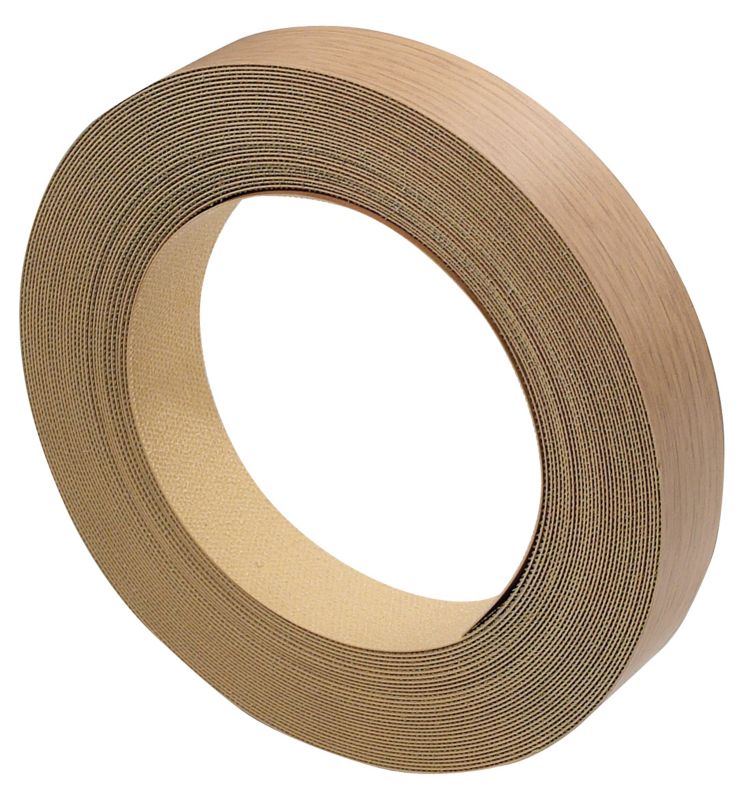 Shaker Iron On Edging Tape Oak Style (L)10m x (W)21mm