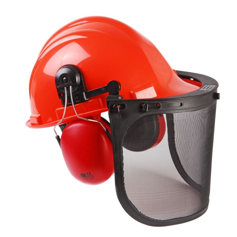 B&Q Chainsaw Safety Helmet Orange