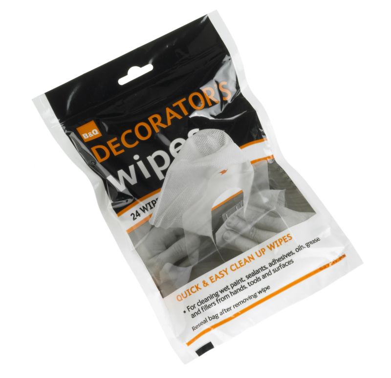 B&Q Decorator Wipes White 24 Pack