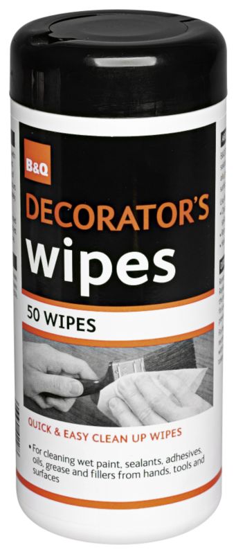 B&Q Decorator Wipes White 50 Pack