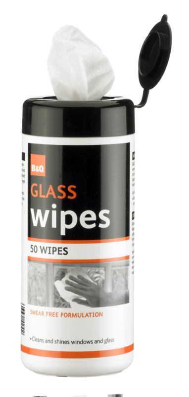 BandQ Glass Wipes 50 Pack