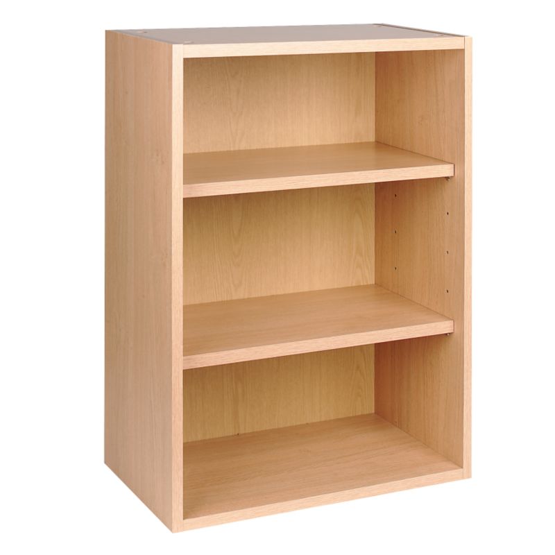 it Kitchens Oak Style Shaker Open Wall Unit 500mm