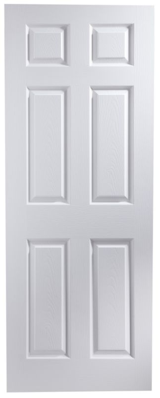 BandQ Broadland Internal 30 Minute 6 Panel Fire Door NAT26CLNF White H1981 x W762 x D44mm