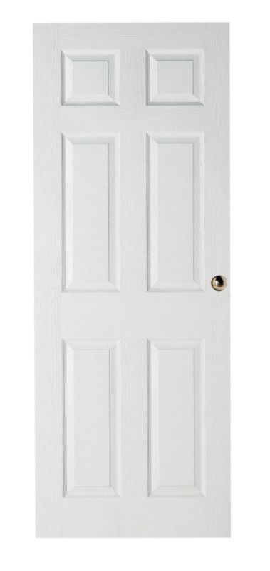 BandQ Broadland Internal 30 Minute 6 Panel Fire Door NAT29CLNF White H1981 x W838 x D44mm