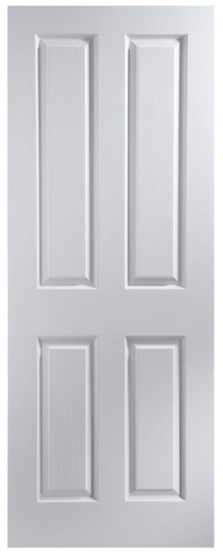 BandQ Cadeby Internal 30 Minute 4 Panel Fire Door NAT26CBYF White H1981 x W762 x D44mm