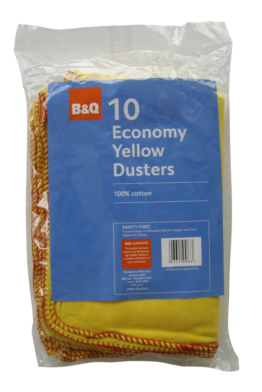 Bandq Economy Yellow Dusters Yellow 10 Pack