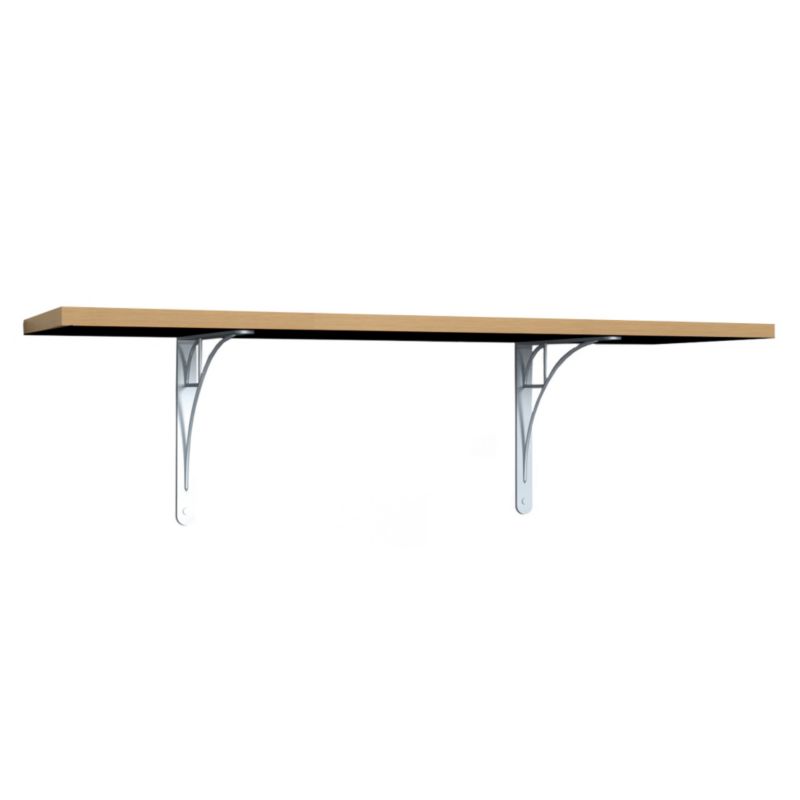 BandQ Form Stride Bracket Matt Silver Effect