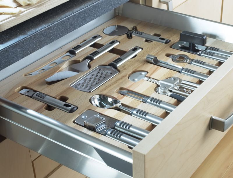 BandQ Premium Wooden Utensil Tray Set