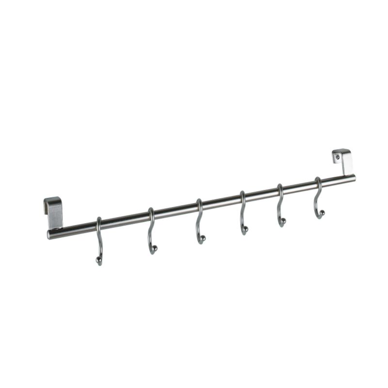 Select Kitchens Select Midway Rail With 6 Hooks Nickel Finish