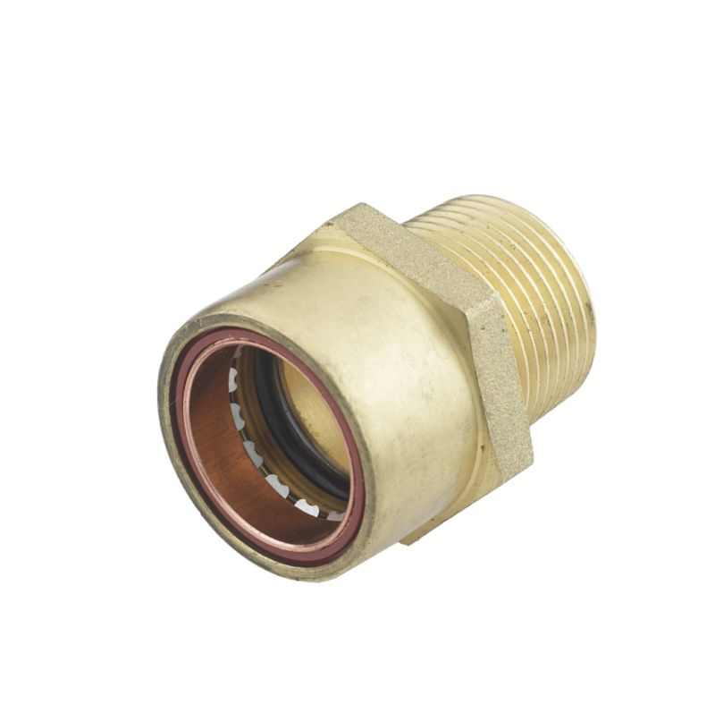 BampQ Plumbeasy Metal Straight Male Connector 15mm x 12 Inch