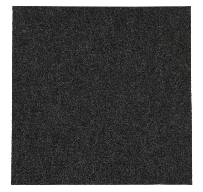 B&Q Value Mini Cord Carpet Tile Grey (W)50 x (L)50cm Pack of 10