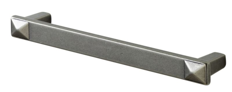 Cooke and Lewis Pyramid Flat Handle Pewter Effect