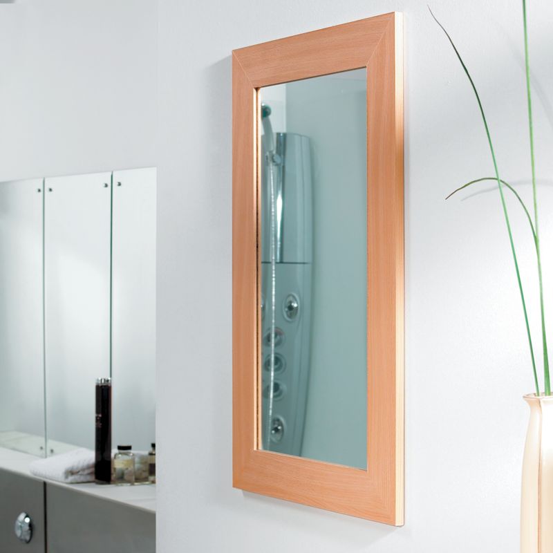 Bathroom Mirror Beech Effect