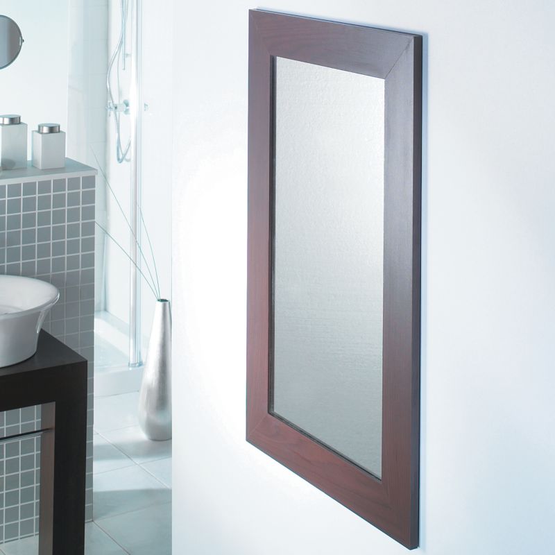 BandQ Bathroom Mirror PTAN8570 Hickory Effect