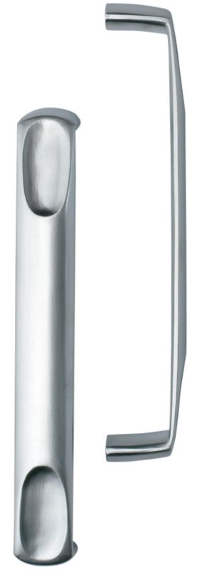 Modern Sculptured Wide Bow Handle Matt Chrome Effect 172mm Pack of 2