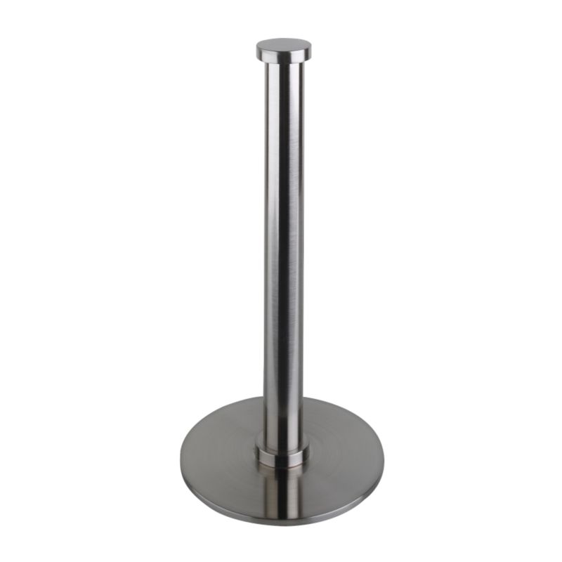IT Kitchens Modern Freestanding Rod Kitchen Roll Holder Brushed Nickel Style