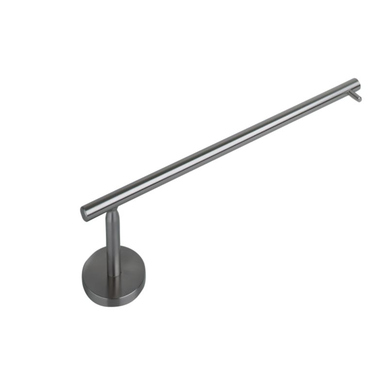 it Kitchens Modern Wall Mounted Rod Kitchen Roll Holder Nickel Effect (H)85.5 x (L)305 x (W)54mm