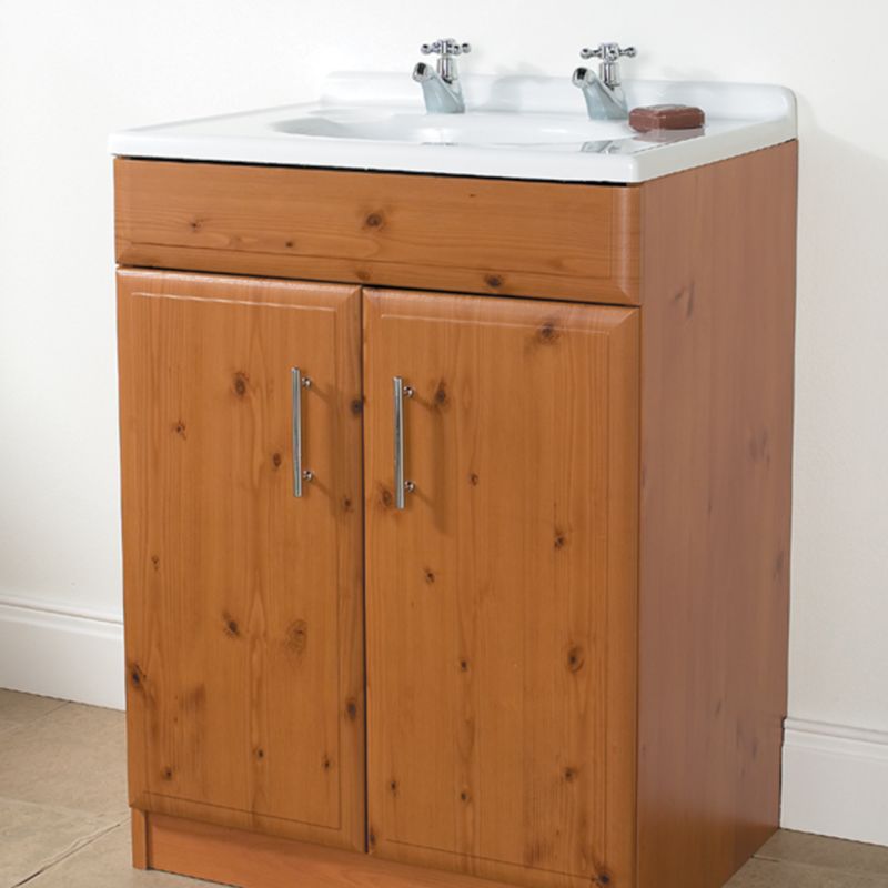 Oak+Effect+Vanity+Unit