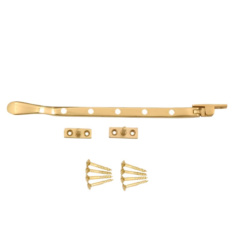 BampQ Casement Stay Brass Coloured