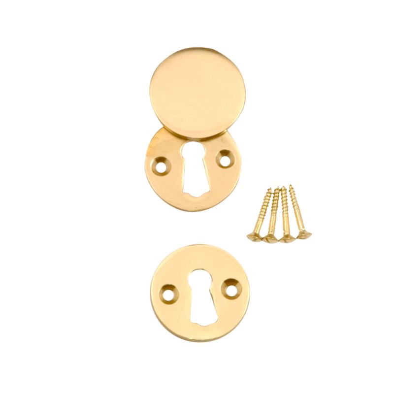 BandQ Keyhole Cover Antique Brass Coloured