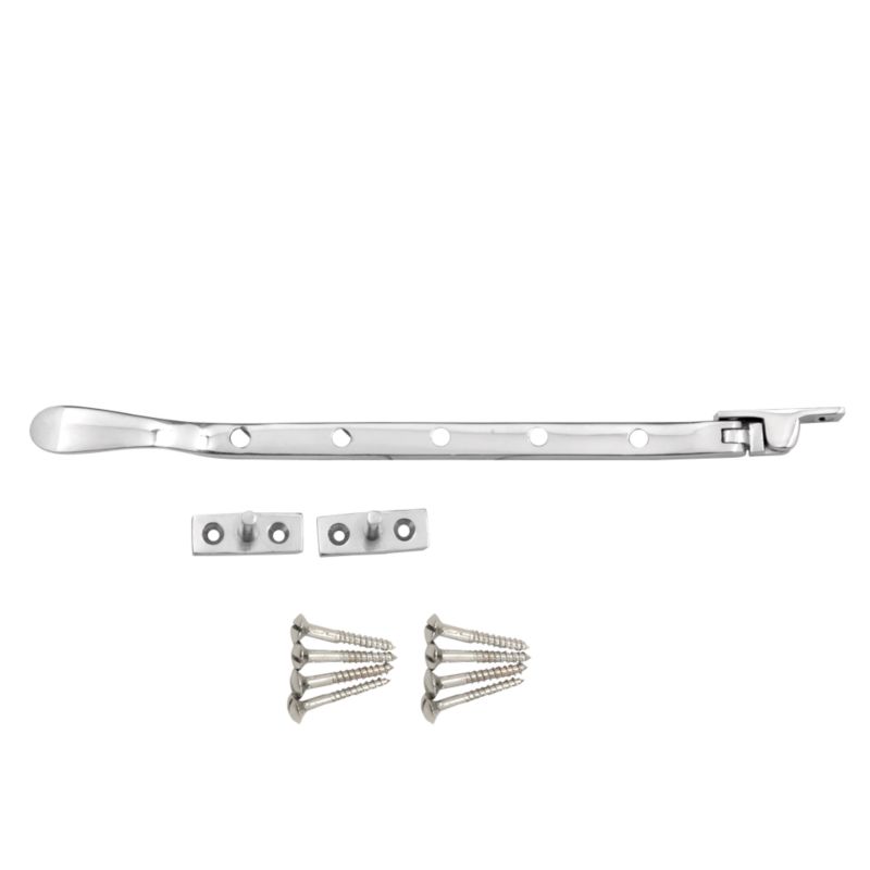 BampQ Casement Stay Polished Chrome Coloured