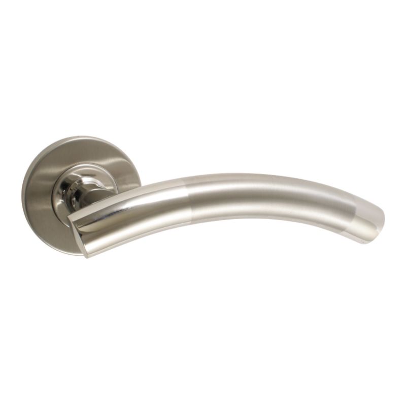 BandQ Round Rose Handles Stainless Steel Effect