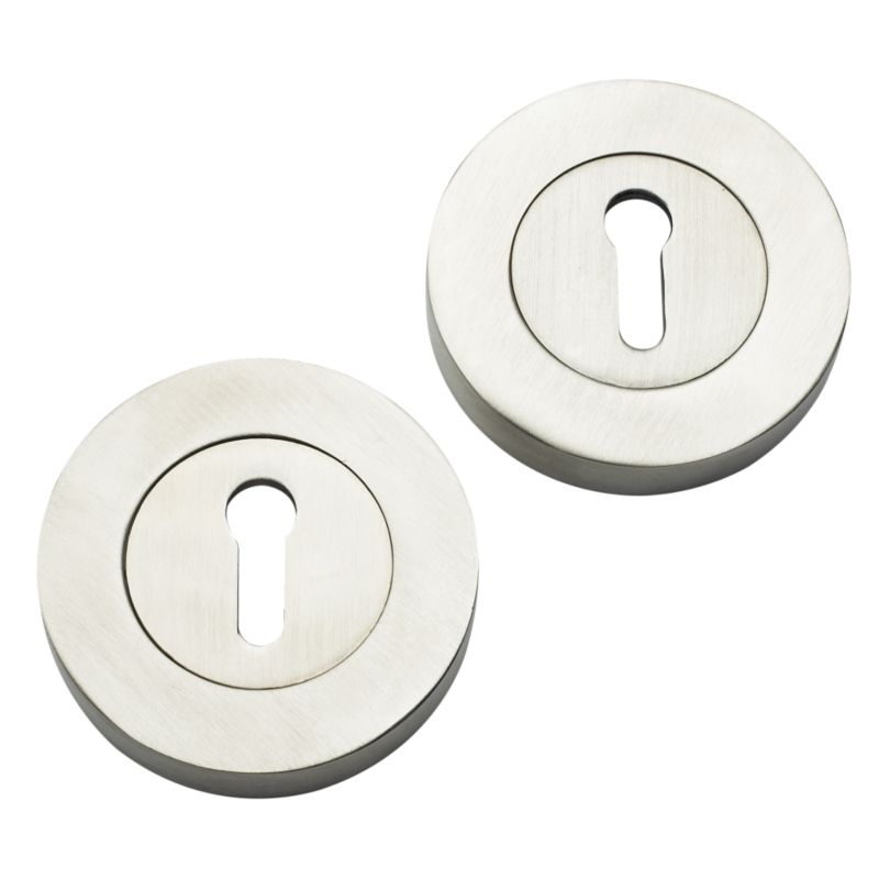 BandQ Keyhole Cover Satin Nickel Effect