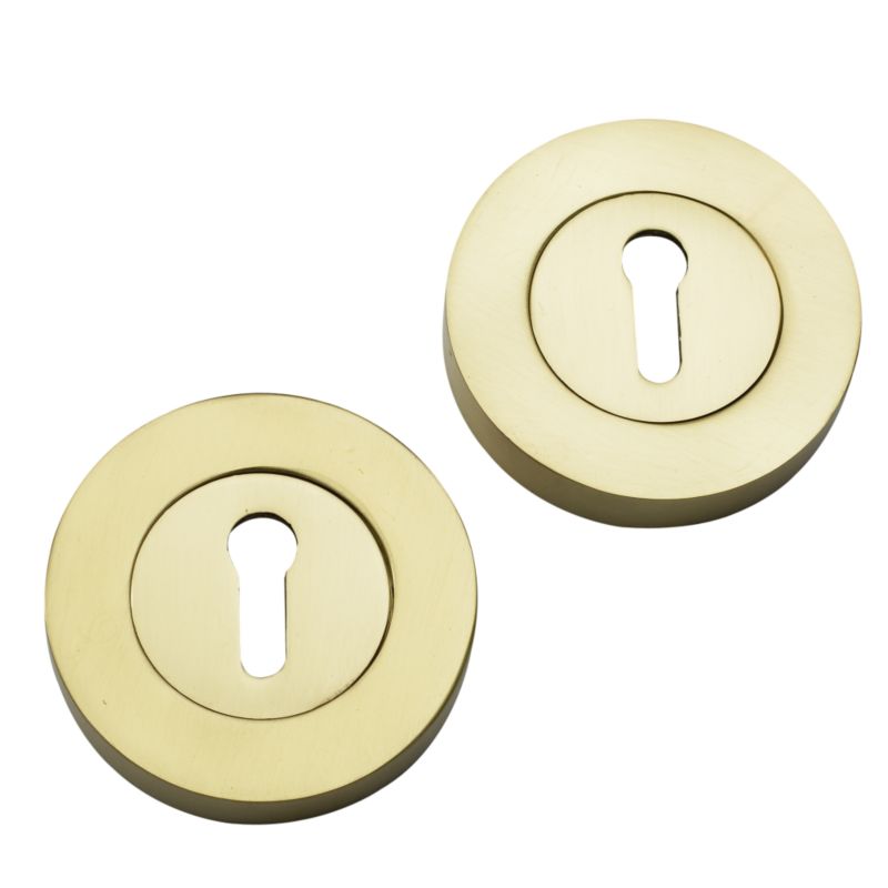 BandQ Keyhole Cover Polished Brass Effect