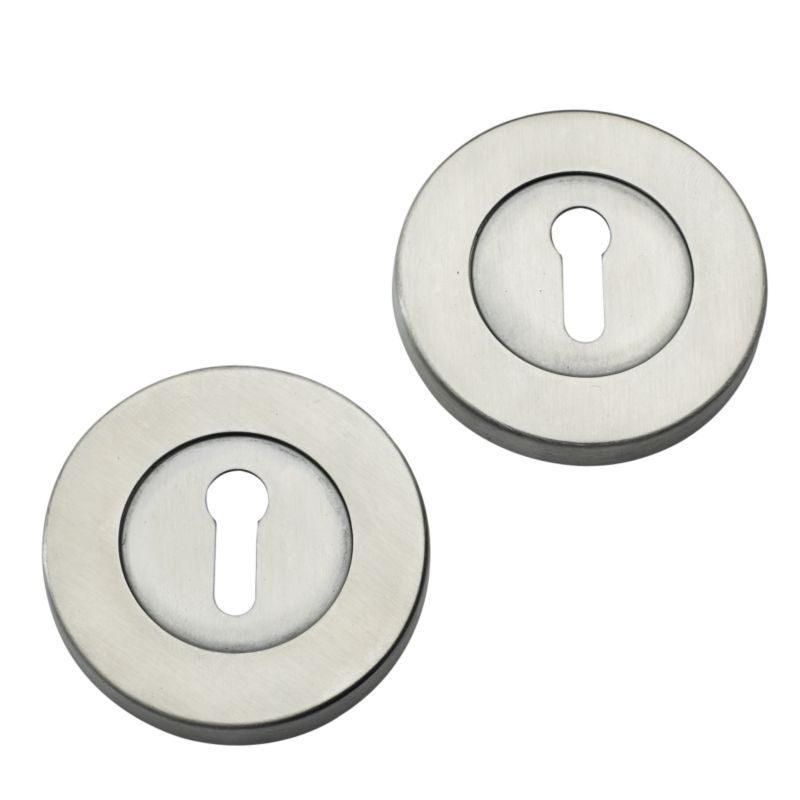 BandQ Keyhole Cover Satin Stainless Steel Effect