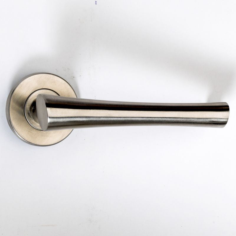 BandQ Select Round Rose Handles Satin Stainless Steel Effect