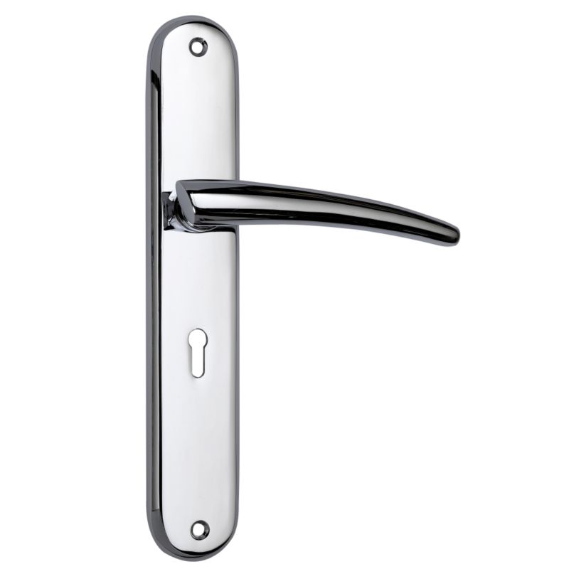 BandQ Select Door Handles for Lock Polished Chrome Effect