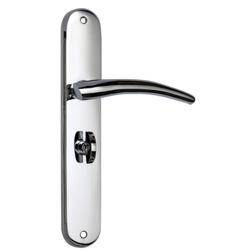 BandQ Select Bathroom Door Handles Polished Chrome Effect