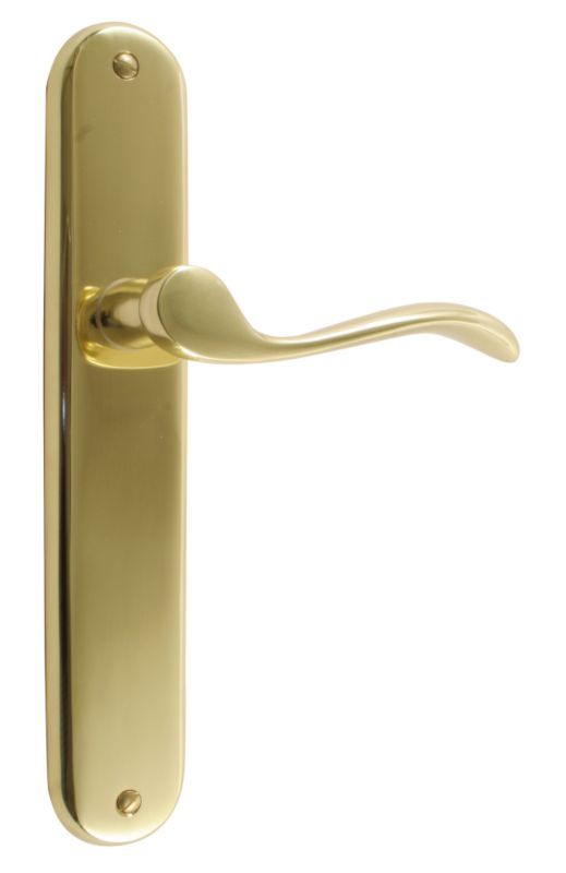 BandQ Select Door Handles Polished Brass Effect