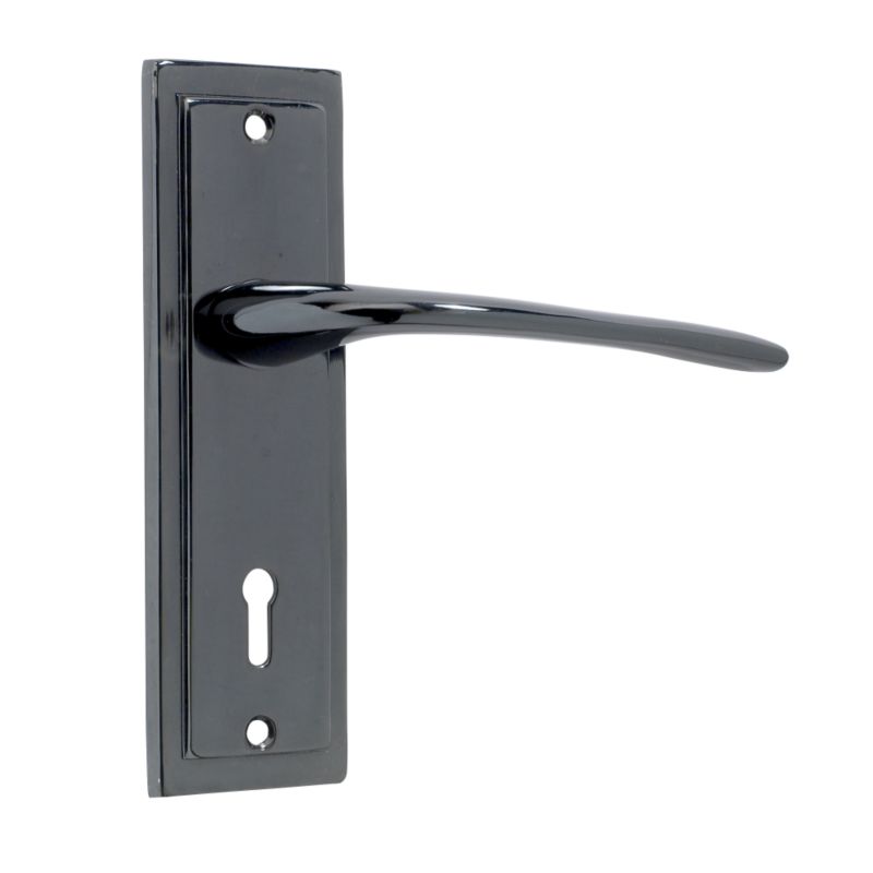 BandQ Select Door Handles for Lock Black Iridium