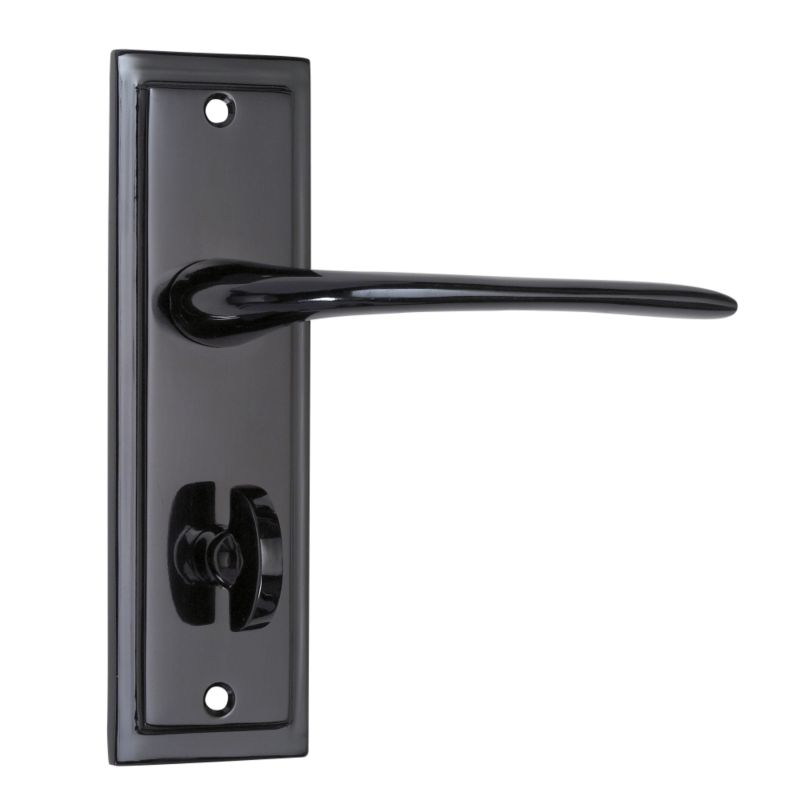 BandQ Select Bathroom Door Handles Black Iridium