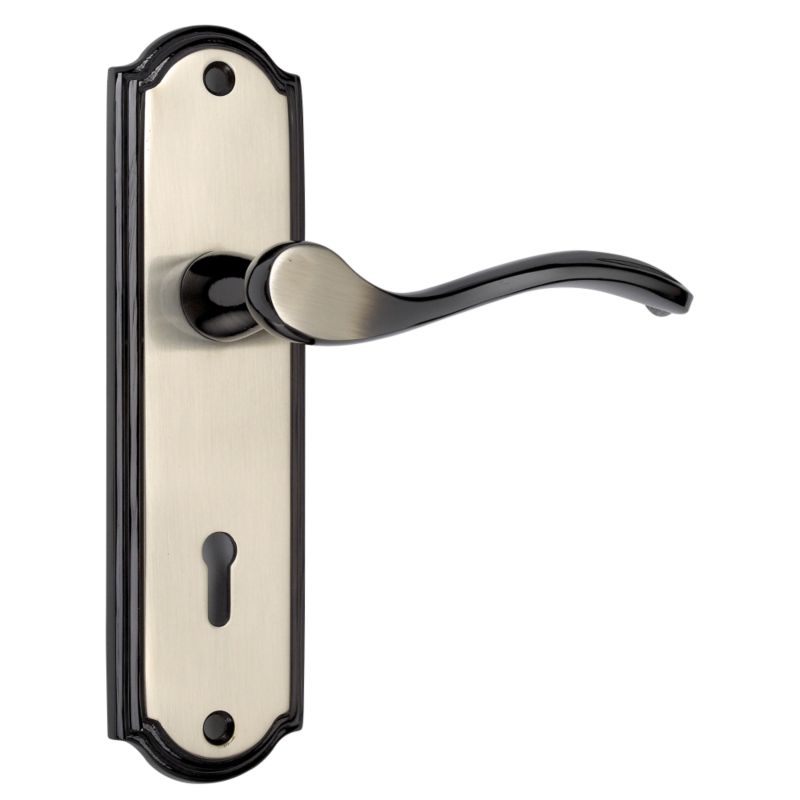 B&Q Select Door Handles for Lock Satin Black Iridium