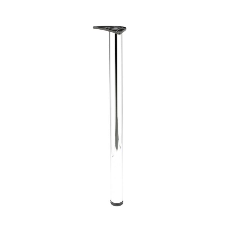 Modern Worktop Leg Polished Chrome Effect