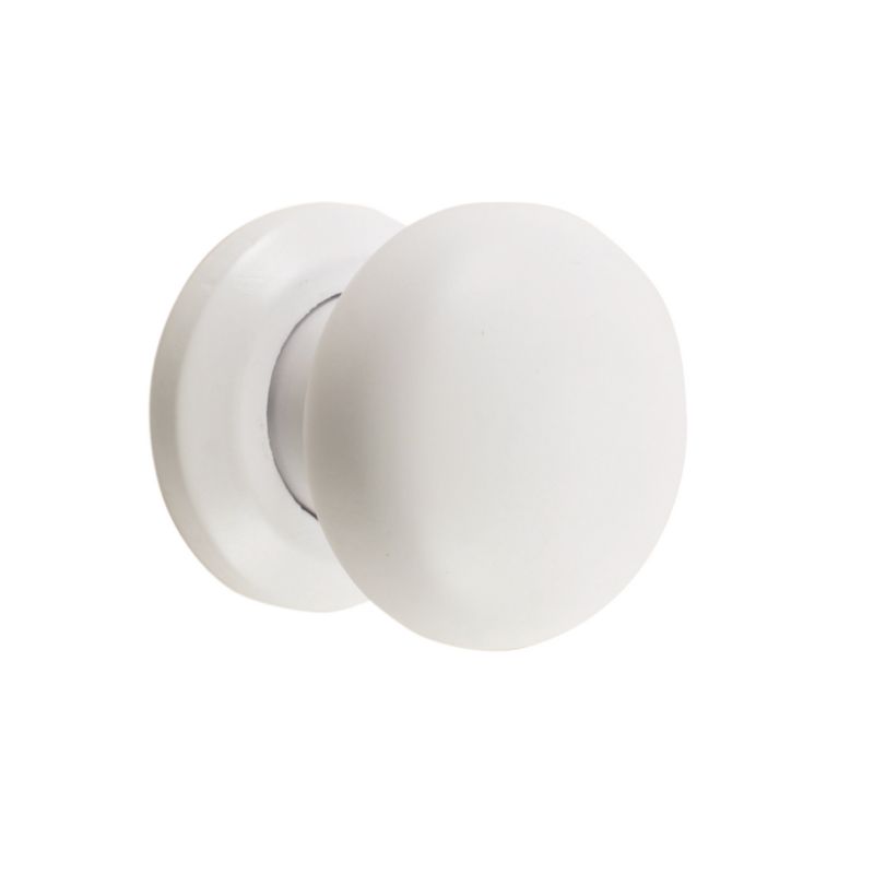 B&Q Mortice Knobs White