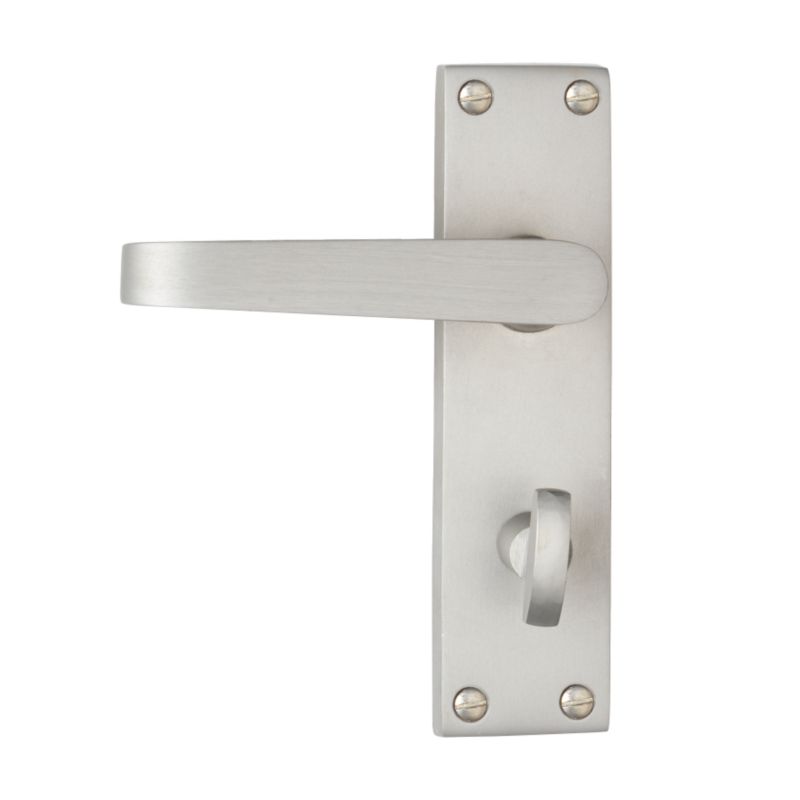 BandQ Core Handle for Bathroom Lock Nickel Coloured
