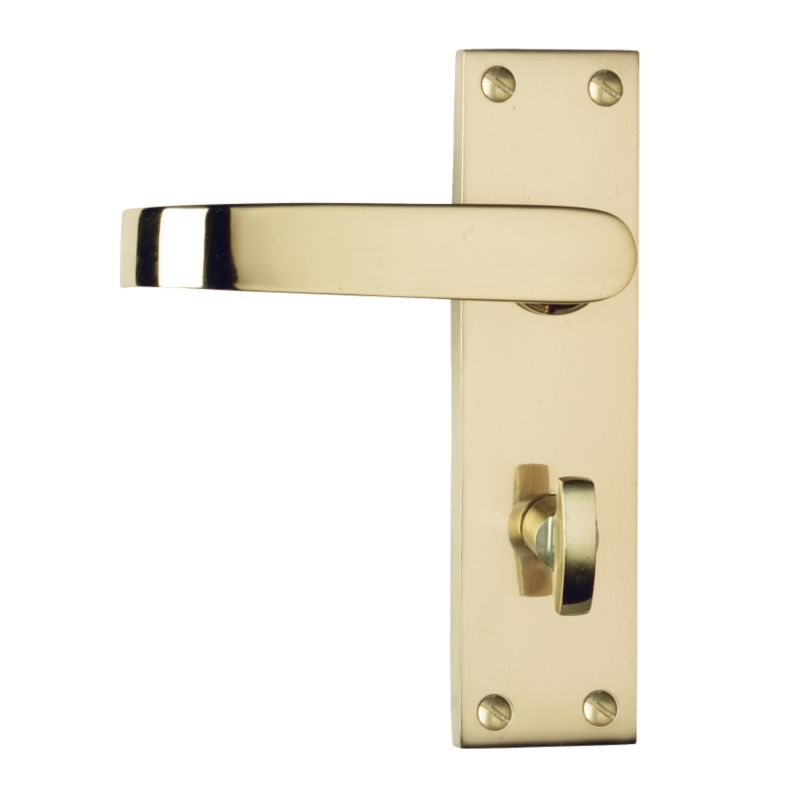 BandQ Core Handle for Bathroom Lock Brass Coloured