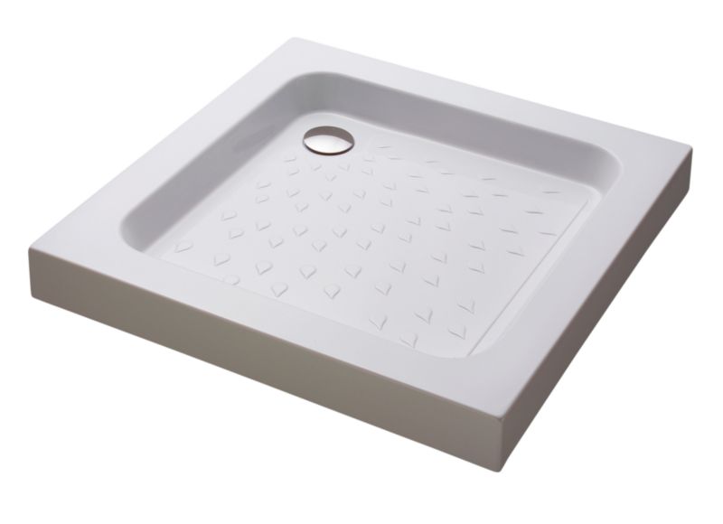 Strong Stone Square Shower Tray White