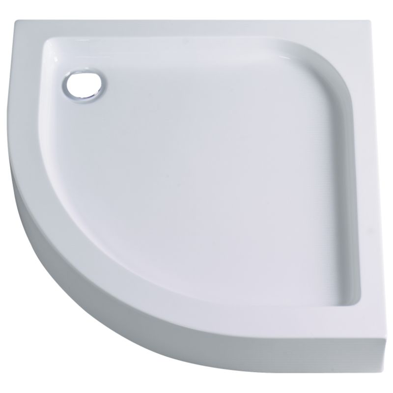zone Quadrant Bespoke Shower Tray White (L)800 x (W)800mm
