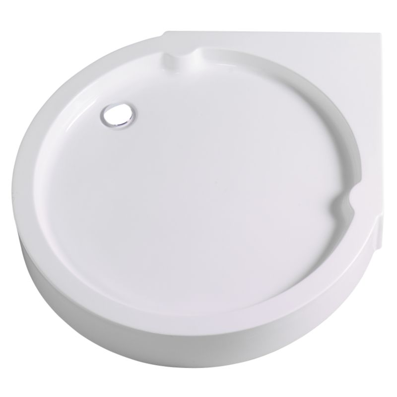 Circular Bespoke Shower Tray White (L)950 x (W)950mm