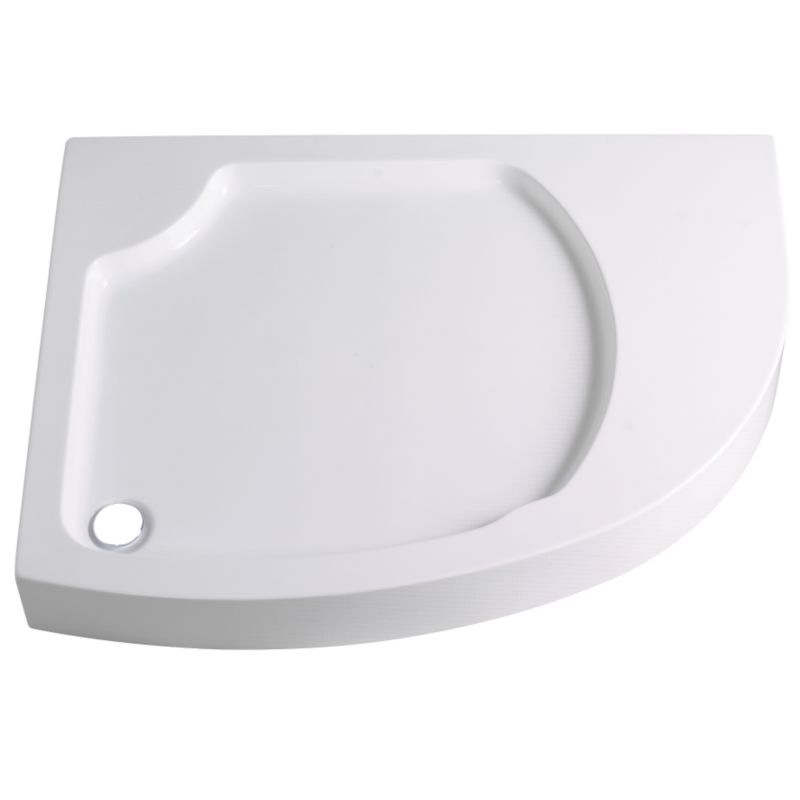 Offset Quadrant Shower Tray Left Handed White (L)1200 x (W)900mm