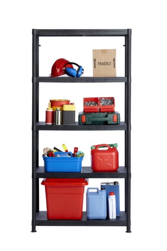 BandQ 5 Tier Shelf Unit Black
