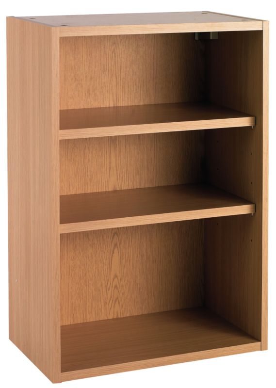 it Kitchens Oak Veneer Shaker Style Open End Wall Unit 500mm