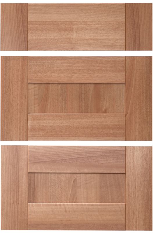 Cooke and Lewis Walnut Style Shaker Pack C Drawer Front Pack Pack Of 3 500mm
