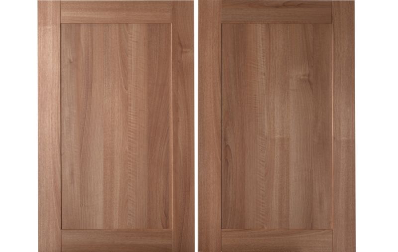 Walnut Style Shaker Pack E Larder Doors Pack Of 2 600mm