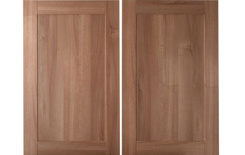 Walnut Style Shaker Pack E Larder Doors Pack Of 2 600mm