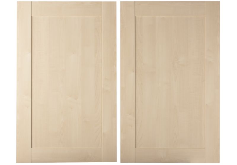 Contemporary Maple Style Pack E Larder/Fridge Freezer Door Pack Of 2 600mm